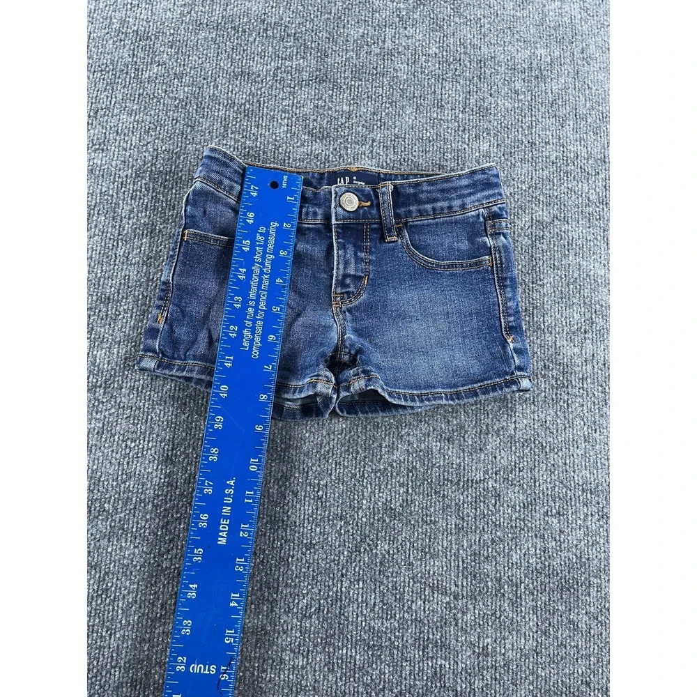 Gap Kids Girls Blue Denim Shortie Shorts Size 6 Regular Adjustable Waist